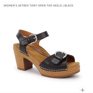Aetrex Women's Tory Black Open Toe Sandals